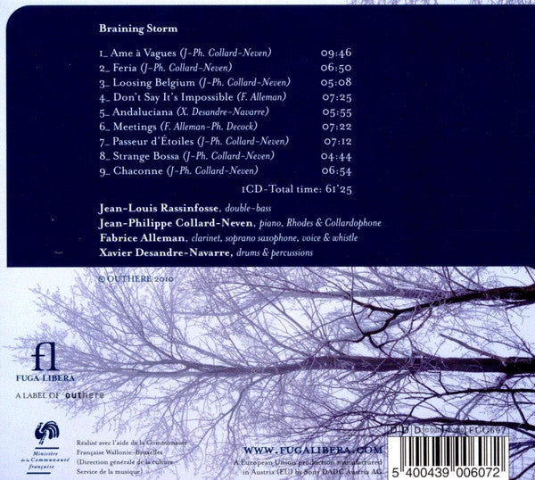 Jean-Louis Rassinfosse, Jean-Philippe Collard-Neven, Fabrice Alleman, Xavier Desandre Navarre : Braining Storm (CD)