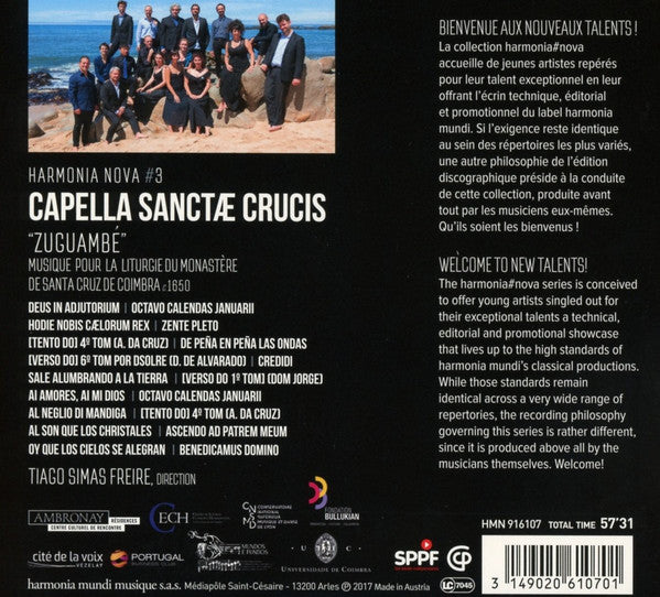 Capella Sanctæ Crucis, Tiago Simas Freire : "Zuguambé": Music For Liturgy From The Monastery Of Santa Cruz De Coimbra c1650 (CD, Album)