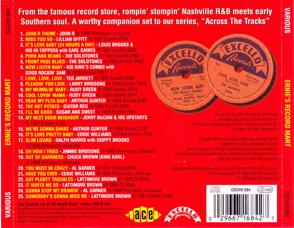 Various : Ernie's Record Mart (CD, Comp)
