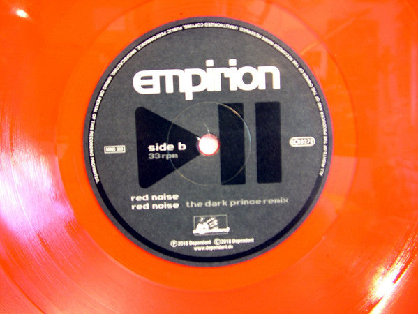 Empirion : I Am Electronic / Red Noise (12", Maxi, Ltd, Red)