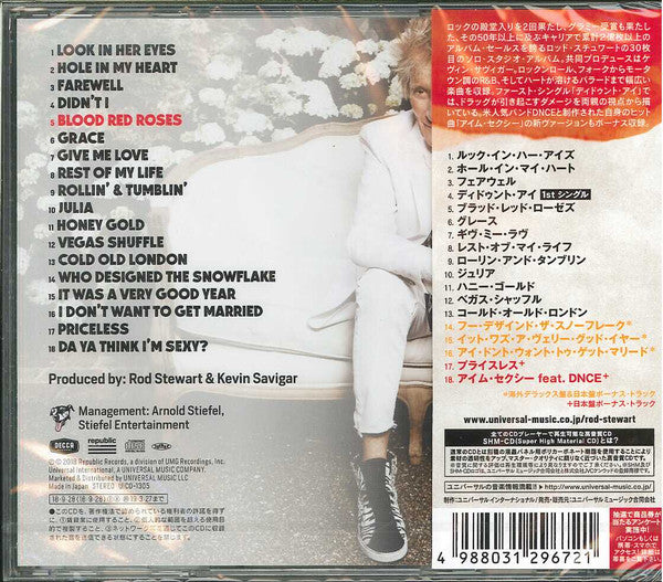 Rod Stewart : Blood Red Roses (CD, Album, SHM)