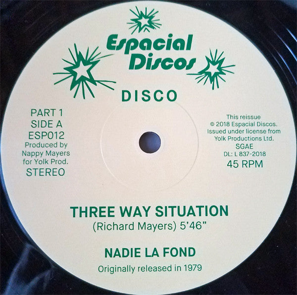 Nadie La Fond : Three Way Situation (12", RE)