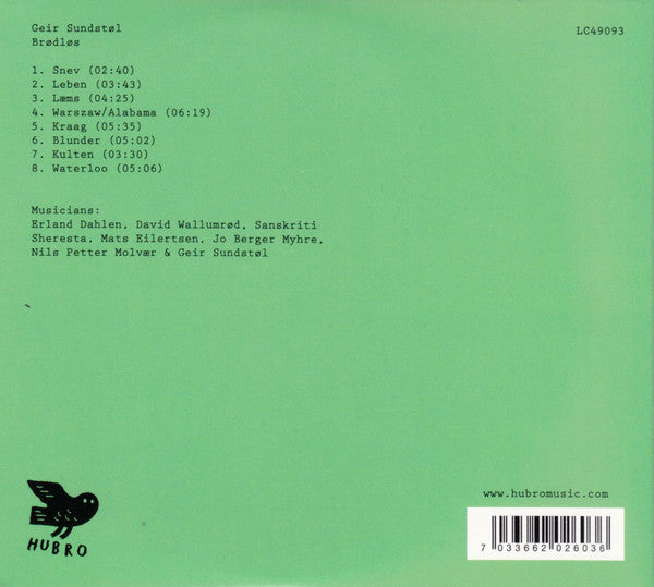 Geir Sundstøl : Brødløs (CD, Album)