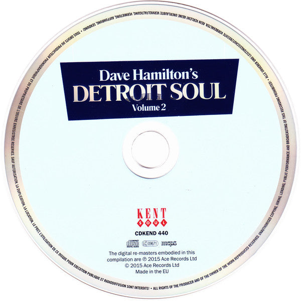 Dave Hamilton : Dave Hamilton's Detroit Soul Volume 2 (CD, Comp)