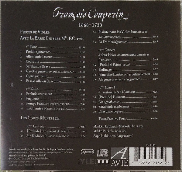 François Couperin, Markku Luolajan-Mikkola | Mikko Perkola | Aapo Häkkinen : Pieces De Violes (CD)