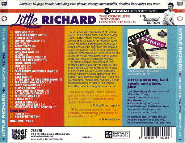 Little Richard And His Band : The Complete 1957-1960 London EP Sides (CD, Comp, RM)