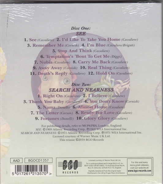 The Rascals : See / Search And Nearness (2xCD, Album, Comp, RM)