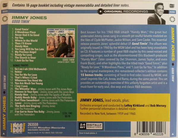 Jimmy Jones : Good Timin' (CD, Album, RE, RM)