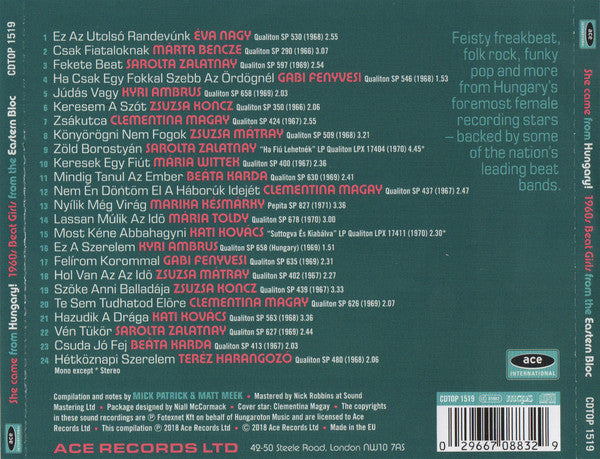 Various : She Came From Hungary! 1960s Beat Girls From The Eastern Bloc (CD, Comp)
