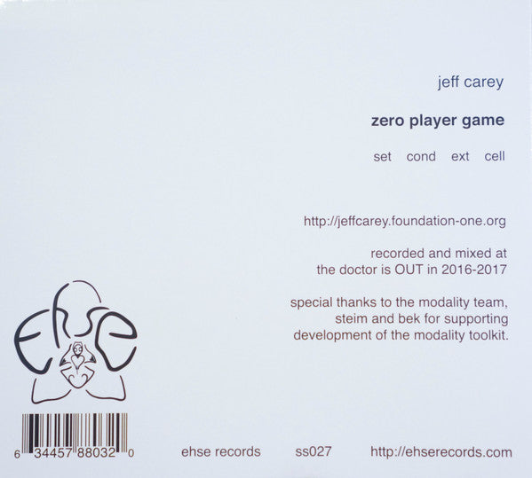 Jeff Carey : Zero Player Game (CD, Album)