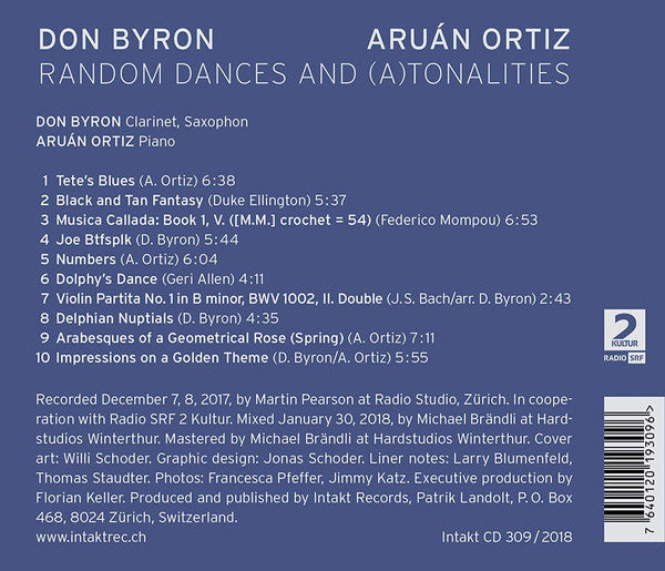 Don Byron, Aruán Ortiz : Random Dances And (A)Tonalities (CD, Album)