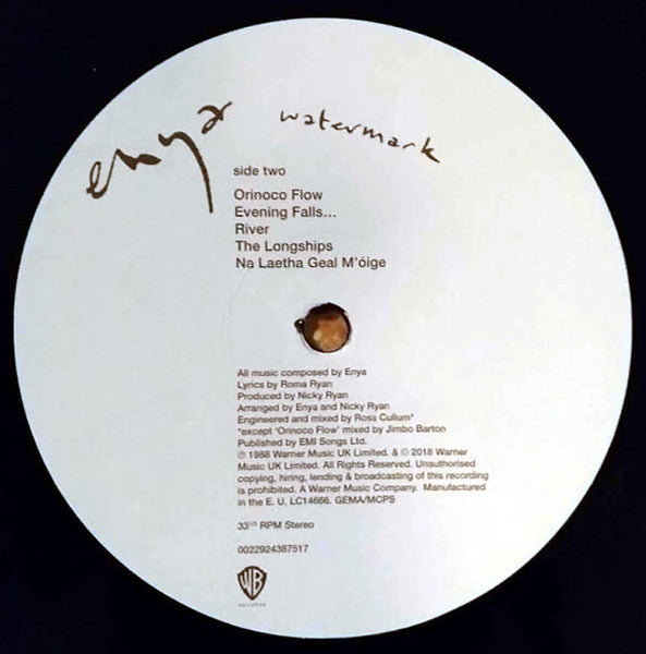 Enya : Watermark (LP, Album, RE)