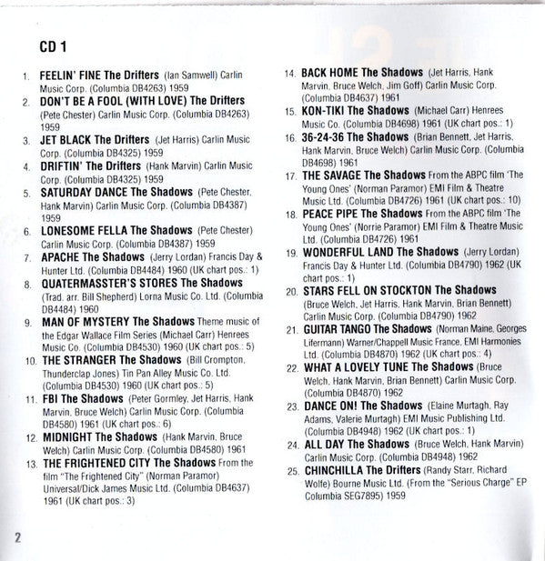 The Shadows : The Complete Releases 1959 - 1962 (2xCD, Comp)