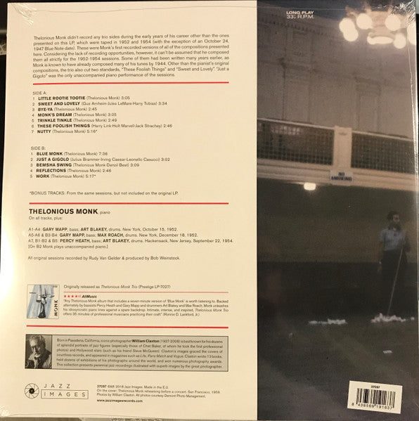 Thelonious Monk Trio : Reflections (LP, Album, Comp, Ltd, RE, 180)