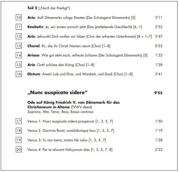Georg Philipp Telemann, Barockwerk Hamburg, Ira Hochman : Die Dicken Wolken Scheiden Sich; Festmusik Für Altona (CD, Album)
