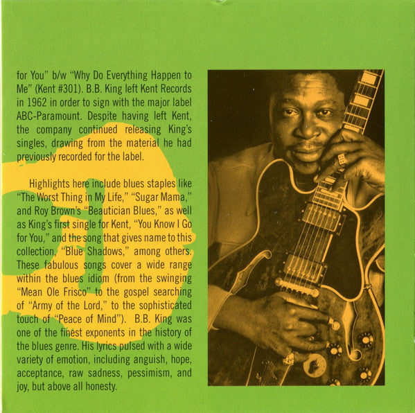 B.B. King : Blue Shadows (Underrated KENT Recordings, 1958-1962) (CD, Comp, Ltd, RM)