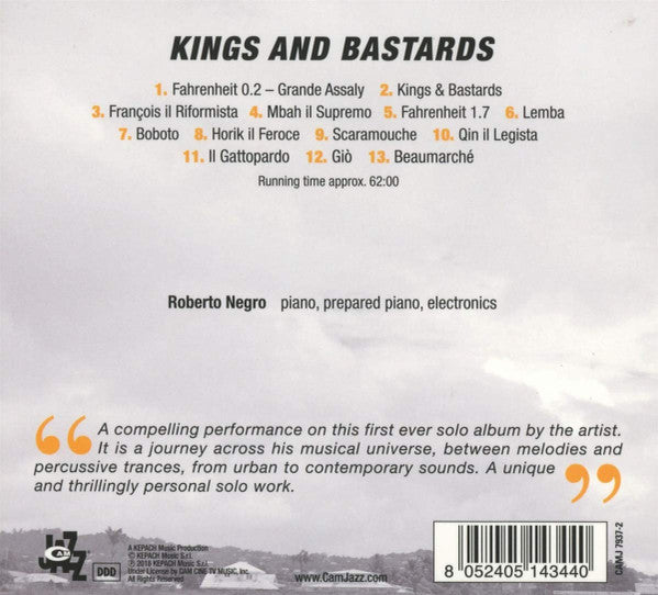 Roberto Negro : Kings and Bastards (CD, Album)