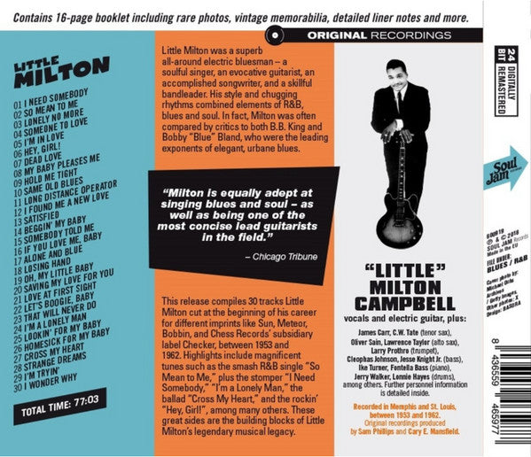 Little Milton : Long Distance Operator (1953-1962 Sun, Meteor, Bobbin, & Checker Sides) (CD, Comp, RM)