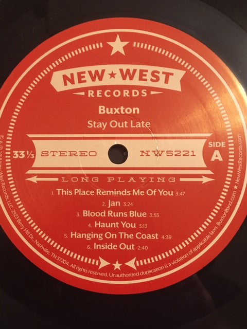 Buxton : Stay Out Late (LP, Album)