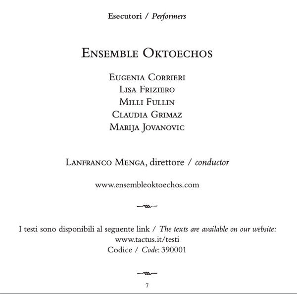 Ensemble Oktoechos, Lanfranco Menga : Venetia Mundi Splendor: Musica E Politica A Venezia  Tra Medioevo E Umanesimo (CD, Album)