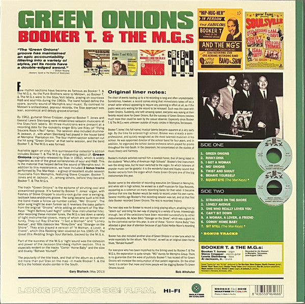 Booker T & The MG's : Green Onions (LP, Album, Ltd, RE, RM, Gre)