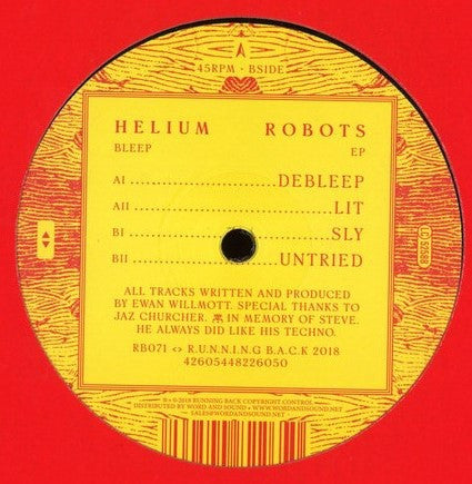 Helium Robots : Bleep EP (12", EP)