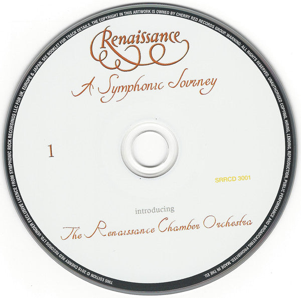 Renaissance (4) With The Renaissance Chamber Orchestra : A Symphonic Journey • Live In Concert (2xCD + DVD-V, Multichannel, NTSC + Album, RE, Dig)