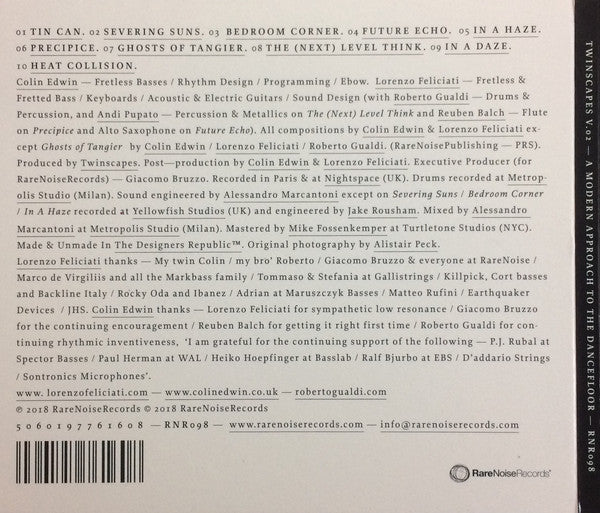 Colin Edwin & Lorenzo Feliciati, Twinscapes With Roberto Gualdi And Andi Pupato & Reuben Balch : A Modern Approach To The Dancefloor (CD, Album)