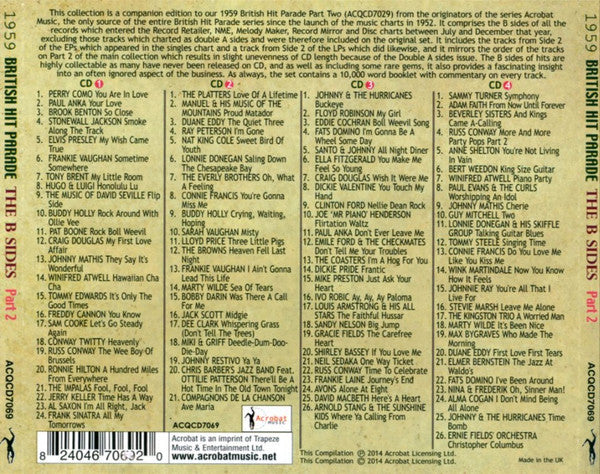 Various : 1959 British Hit Parade - Britain's Greatest Hits Volume 8, The B-sides - Part 2 (3xCD, Comp)