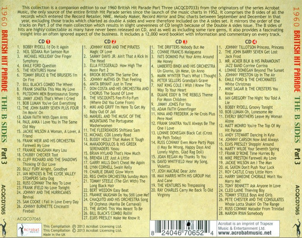 Various : 1960 British Hit Parade - Britain's Greatest Hits Volume 9, The B-sides - Part 3 (4xCD, Comp)