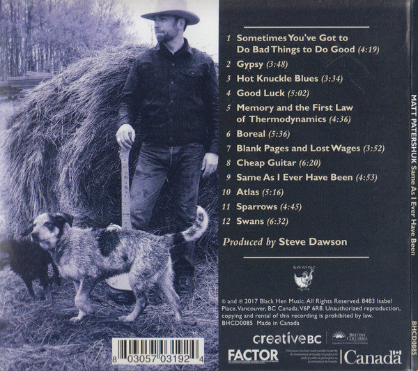 Matt Patershuk : Same As I Ever Have Been (CD, Album)