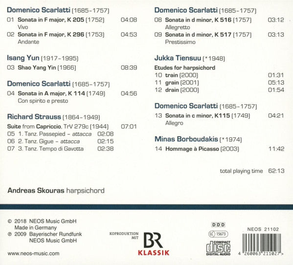 Andreas Skouras : Domenico Scarlatti And The Modern Era Of The Harpsichord (CD)