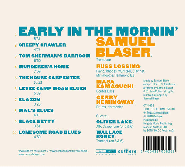 Samuel Blaser : Early In The Mornin'  (CD, Album)