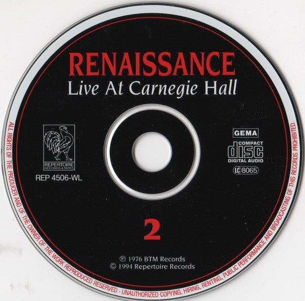 Renaissance (4) : Live At Carnegie Hall (2xCD, Album, RE)
