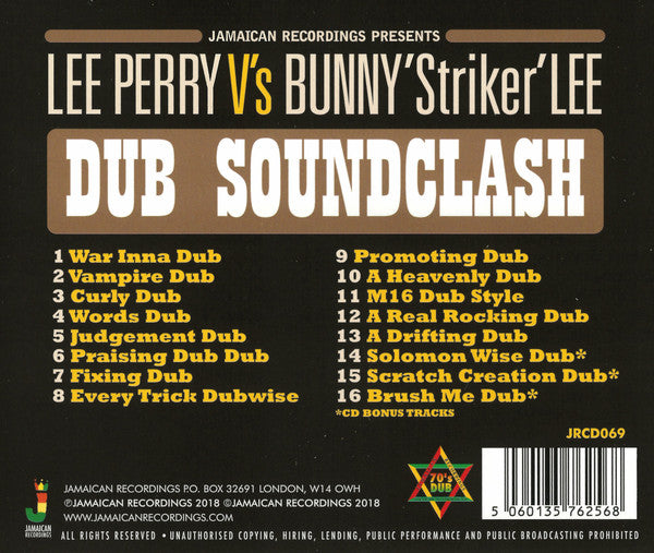 Lee Perry V's Bunny Lee : Dub Soundclash (CD, Comp)