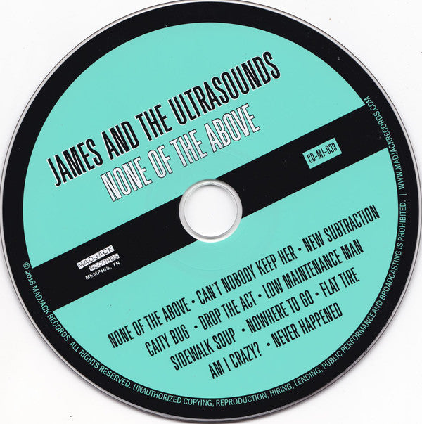 James And The Ultra Sounds : None Of The Above (CD, Album)