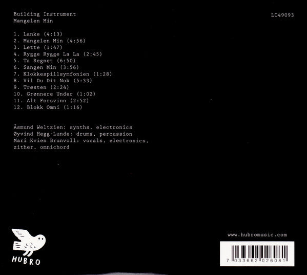 Building Instrument : Mangelen Min (CD, Album)
