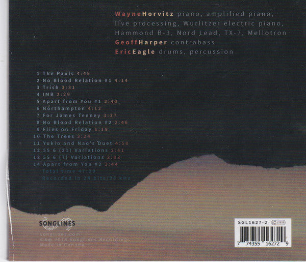 Wayne Horvitz, Geoff Harper, Eric Eagle : The Snowghost Sessions (CD, Album)