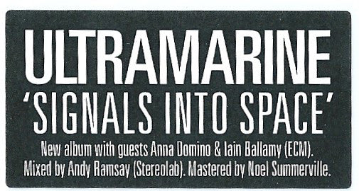 Ultramarine : Signals Into Space (CD, Album)