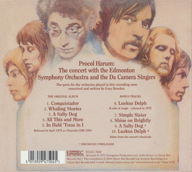 Procol Harum In Concert With The Edmonton Symphony Orchestra : Live (CD, Album, RE, RM, Dig)