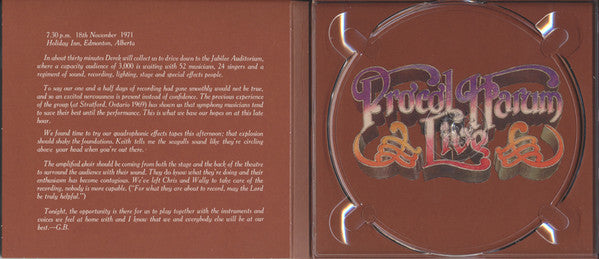 Procol Harum In Concert With The Edmonton Symphony Orchestra : Live (CD, Album, RE, RM, Dig)