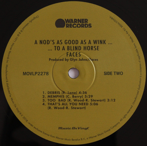 Faces (3) : A Nod Is As Good As A Wink... To A Blind Horse (LP, Album, RE, 180)
