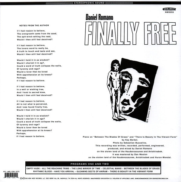 Daniel Romano : Finally Free (LP, Album, Red)