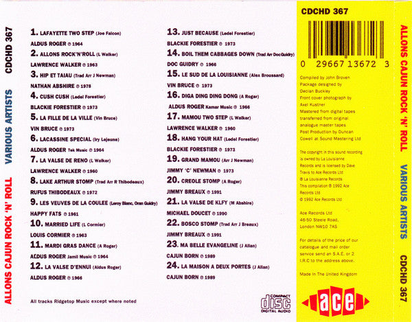 Various : Allons Cajun Rock 'N' Roll (CD, Comp)