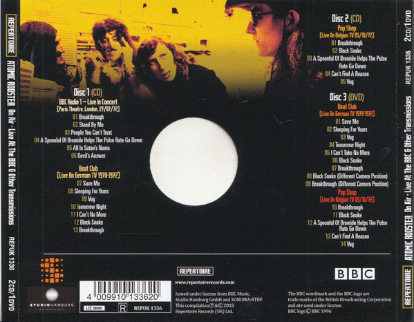 Atomic Rooster : On Air - Live At The BBC & Other Transmissions (2xCD, Album + DVD-V)