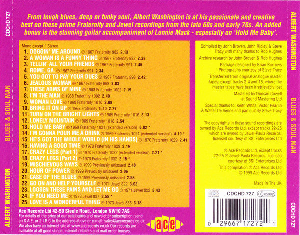 Albert Washington : Blues & Soul Man (CD, Comp)