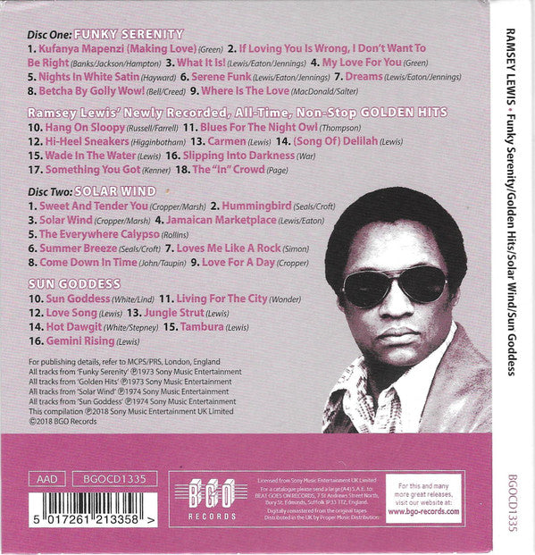 Ramsey Lewis : Funky Serenity / Golden Hits / Solar Winds / Sun Goddess (2xCD, Comp, RM)