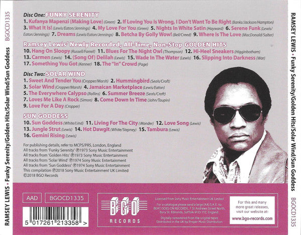 Ramsey Lewis : Funky Serenity / Golden Hits / Solar Winds / Sun Goddess (2xCD, Comp, RM)