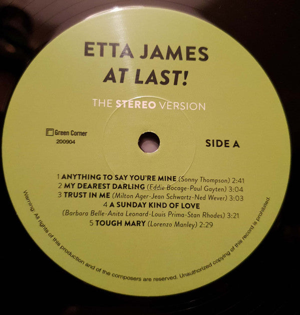 Etta James : At Last! (LP, Album + LP, Album, Mono + RE, Gat)