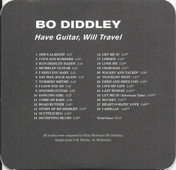 Bo Diddley : Have Guitar, Will Travel / In The Spotlight (CD, Comp, Ltd, RM)
